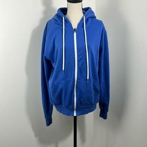 GIVON Basic Lightweight Zip-Up Hoodie Long Sleeve Thin Jacket Size Large